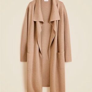 J.Crew Juliette Collarless Merino Wool Blend Sweater-blazer XS